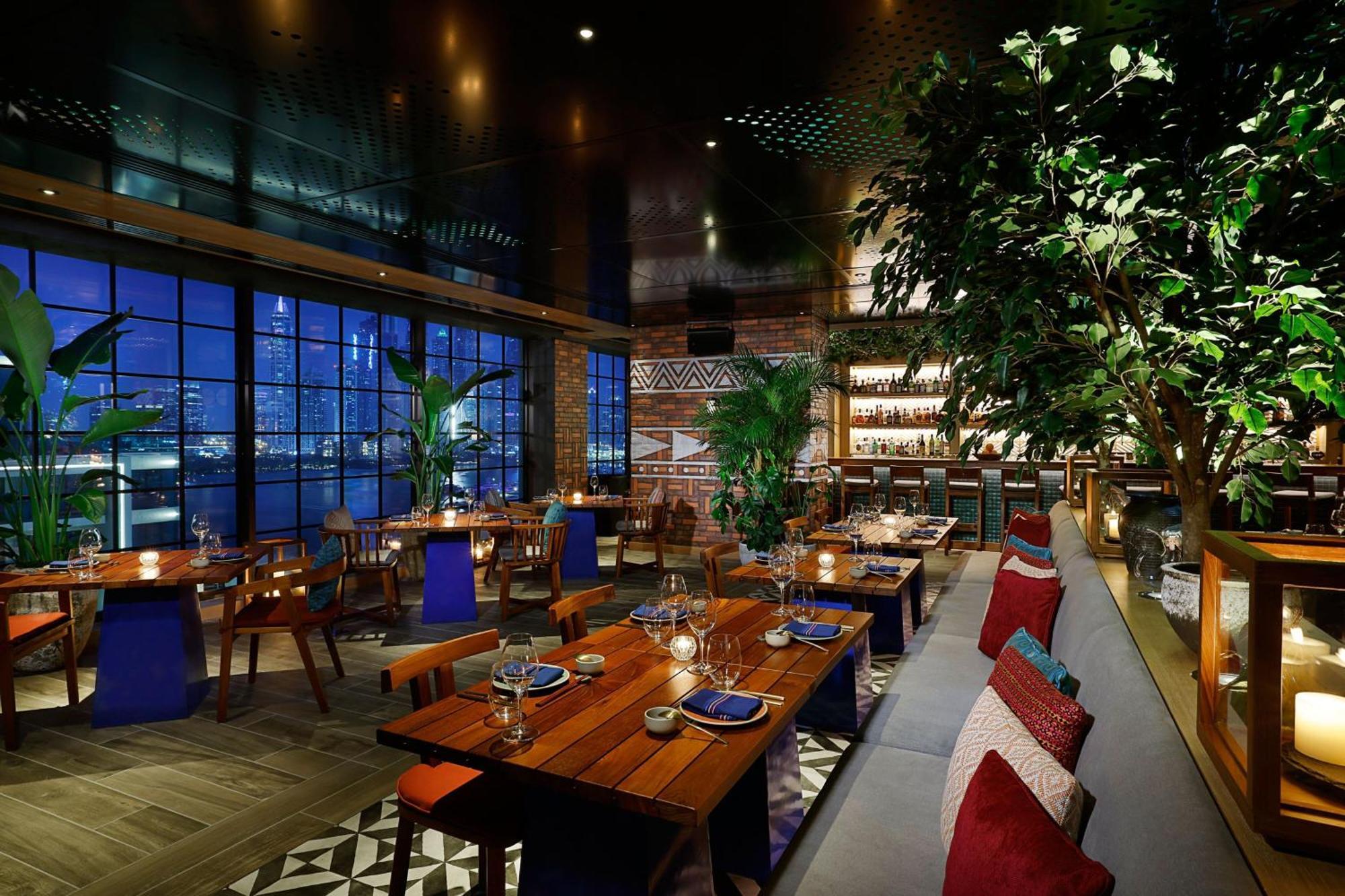 Marriott Resort Palm Jumeirah, Dubaj Zewnętrze zdjęcie The interior of the restaurant